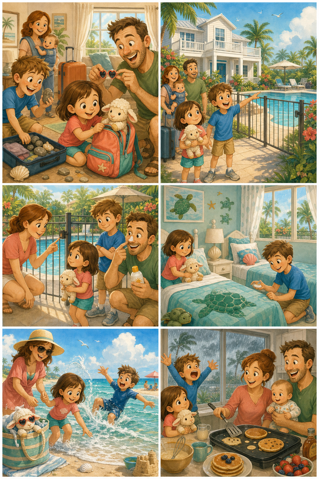 Watercolor concept artwork for a future story about staying somewhere new.
